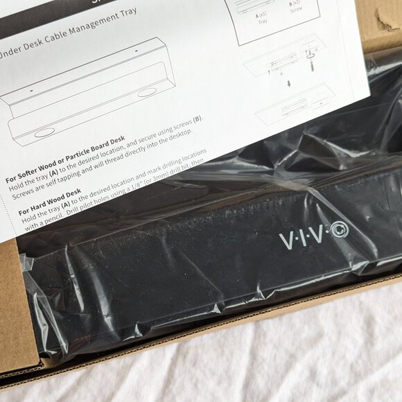 NIB VIVO Under Desk Cable Management tray DESK-AC06-1C metal office storage - Picture 9 of 10